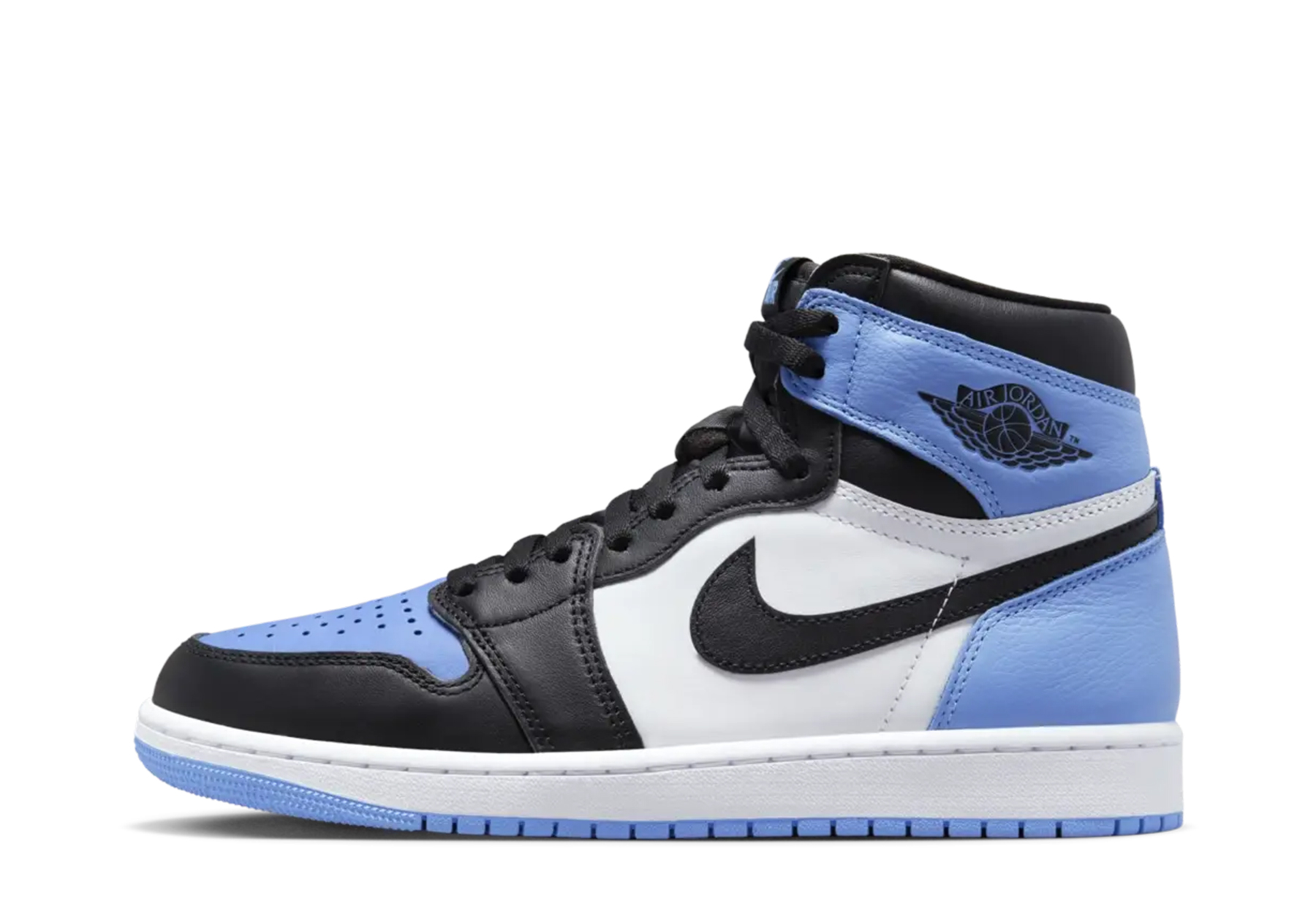 Air Jordan 1 High OG 'UNC Toe' (2023) University Blue/Black-White sneaker – authenticated on KLEKT