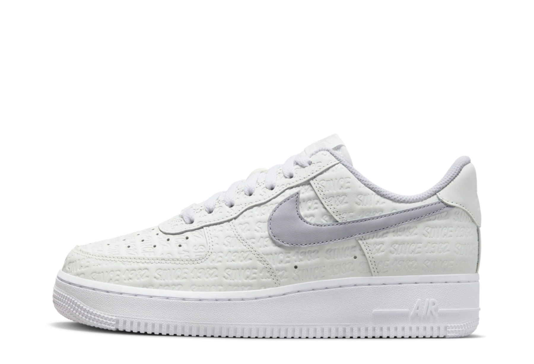 Nike Air Force 1 Low '07 WMNS 'Since 1982' (2023) Summit White/Metallic Silver/White-Sail sneaker – authenticated on KLEKT
