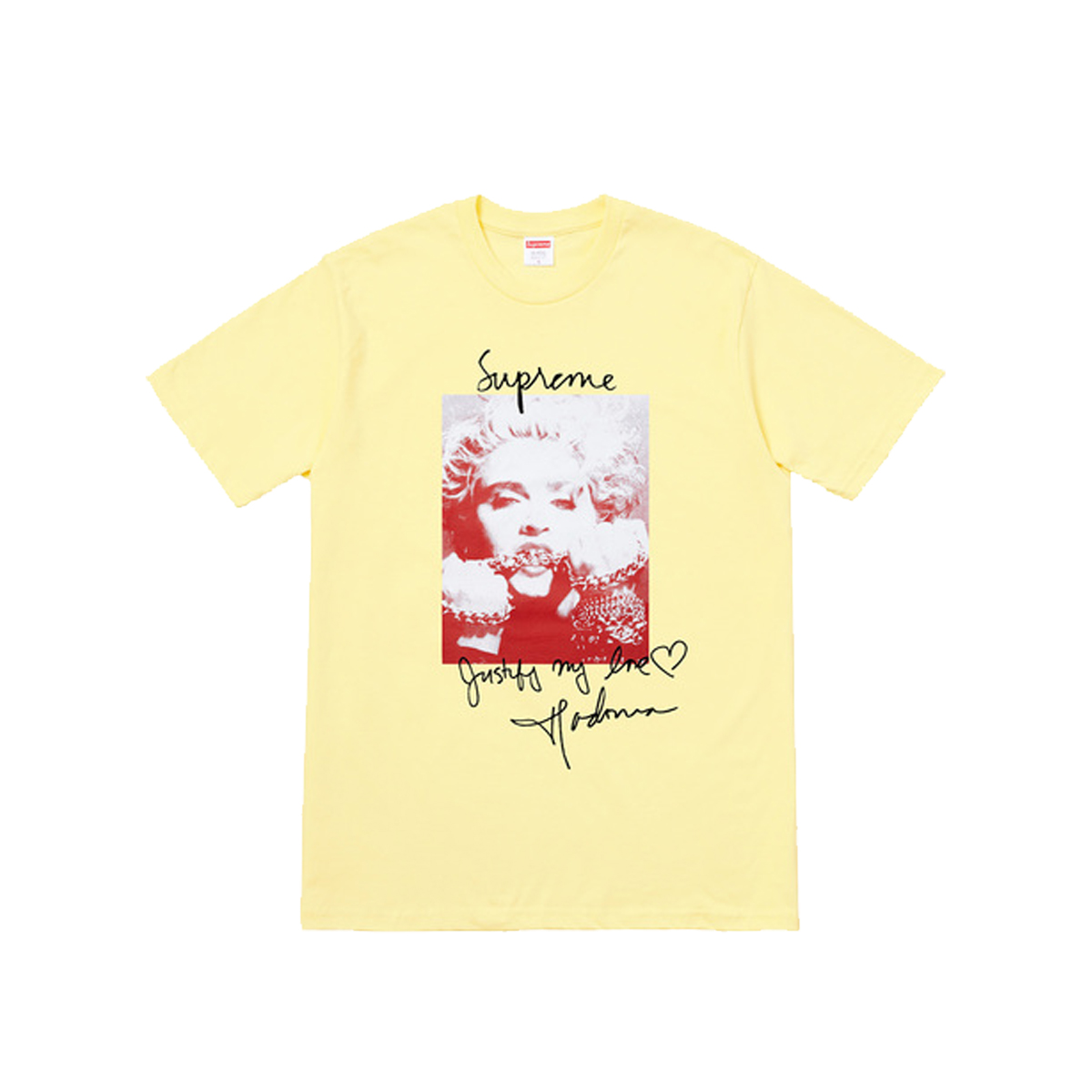 Supreme Madonna T-Shirt Tee Pale Yellow (FW18) sneaker – authenticated on KLEKT