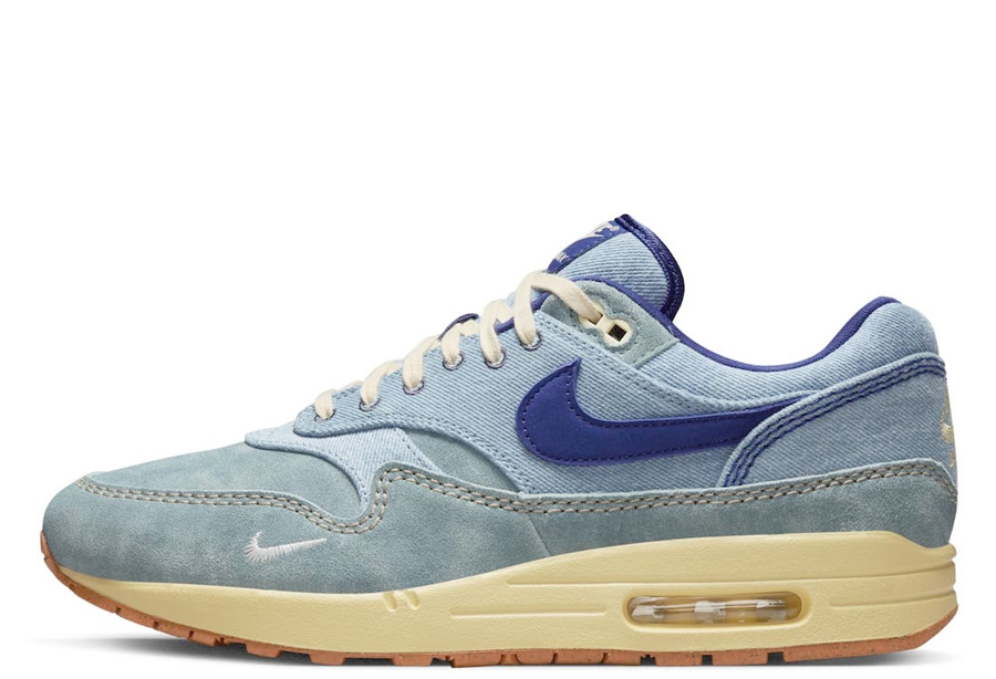 Nike Air Max 1 PRM 'Dirty Denim' (2022) Mineral Slate/Deep Royal Blue/Lemon Wash sneaker – authenticated on KLEKT