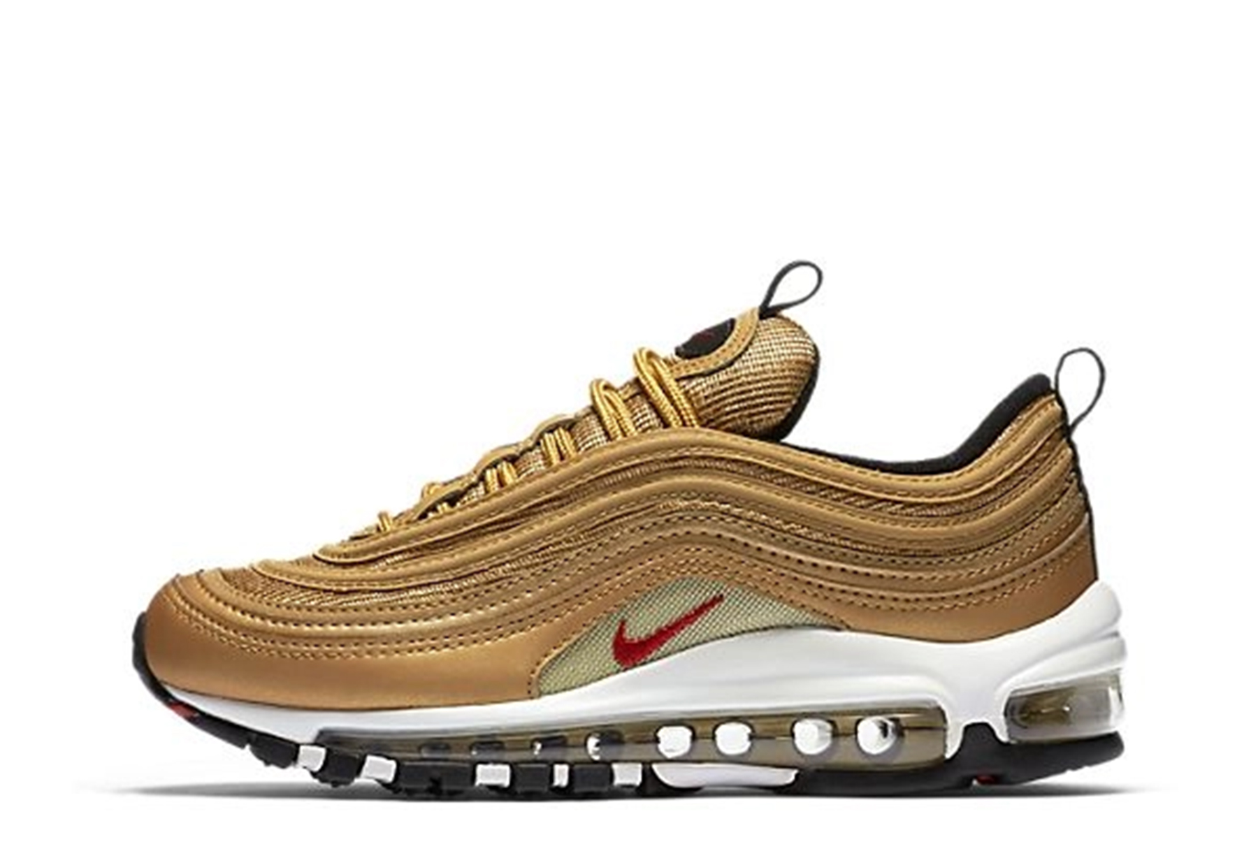 Nike 97 GS 'Gold Bullet' (2023) Metallic Gold/Black/White/Red sneaker – authenticated on KLEKT