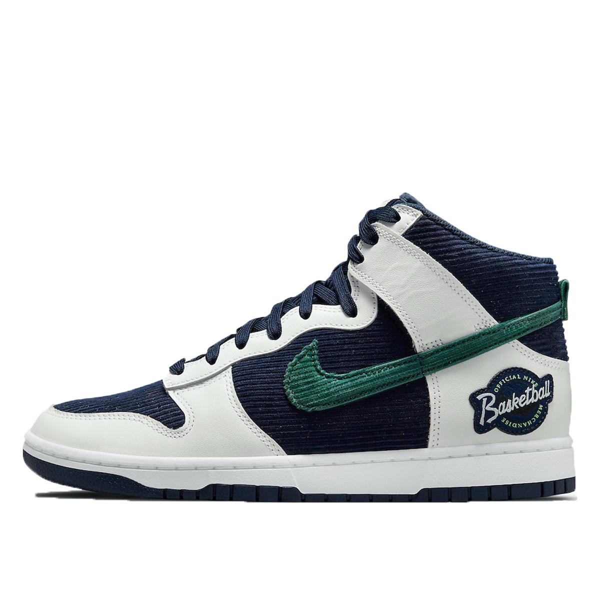 Nike Dunk High Official Basketball White Navy (2021) WHITE/MIDNIGHT NAVY-GREEN-VOLT sneaker – authenticated on KLEKT