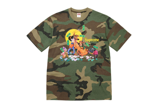 Supreme All Dogs Go To Heaven Tee 'Woodland Camo' (FW25) – authenticated on KLEKT