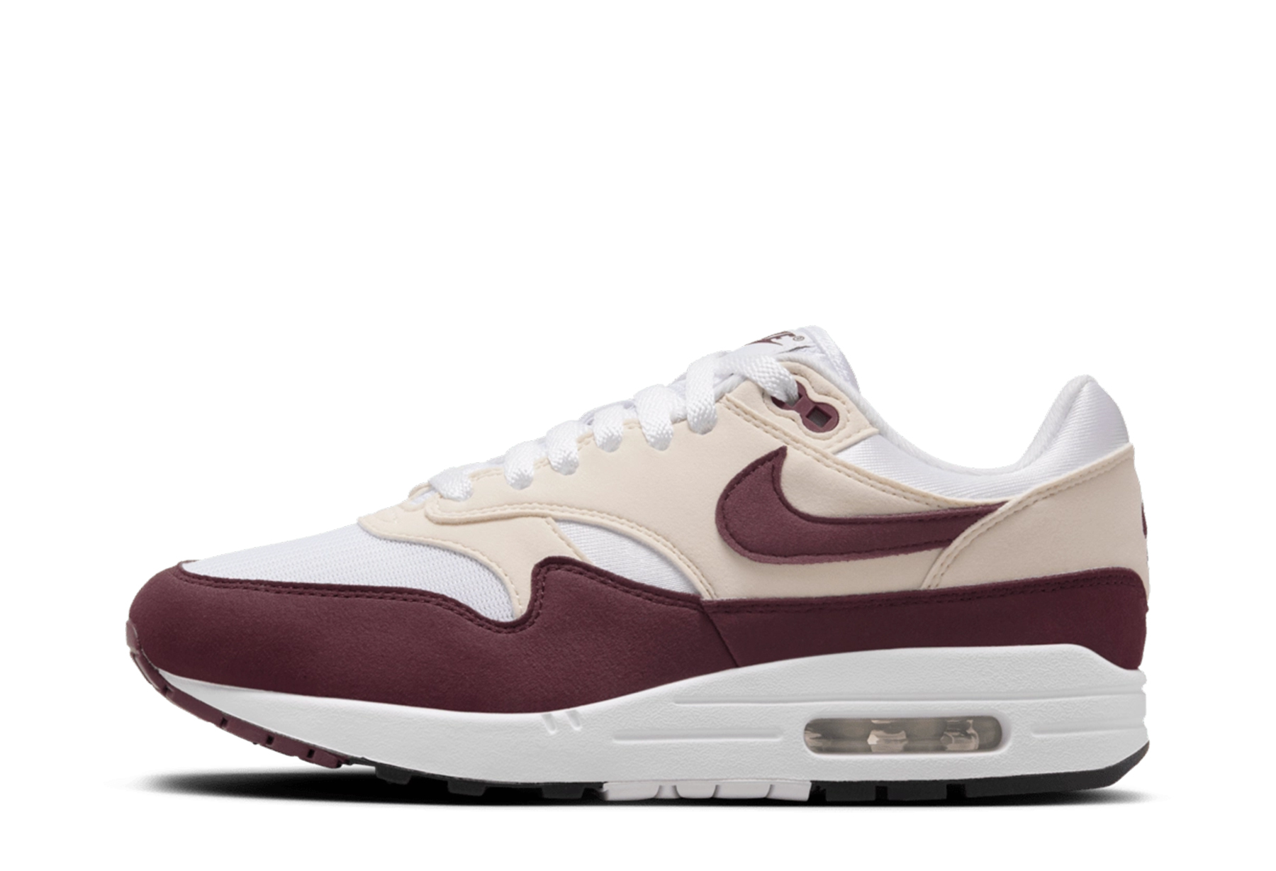 Nike Air Max 1 WMNS 'Night Maroon' (2024) White/Night MaroonPhantom/Black sneaker – authenticated on KLEKT