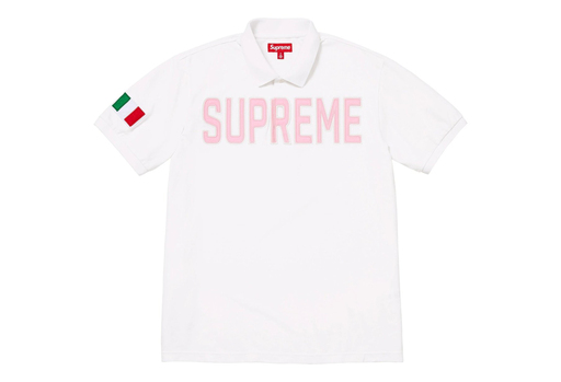 Supreme Twill Appliqué Polo 'Black' (FW25) | Supreme | KLEKT