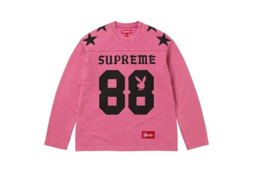 Supreme x Playboy® L/S Football Top 'Pink' (SS26) – authenticated on KLEKT