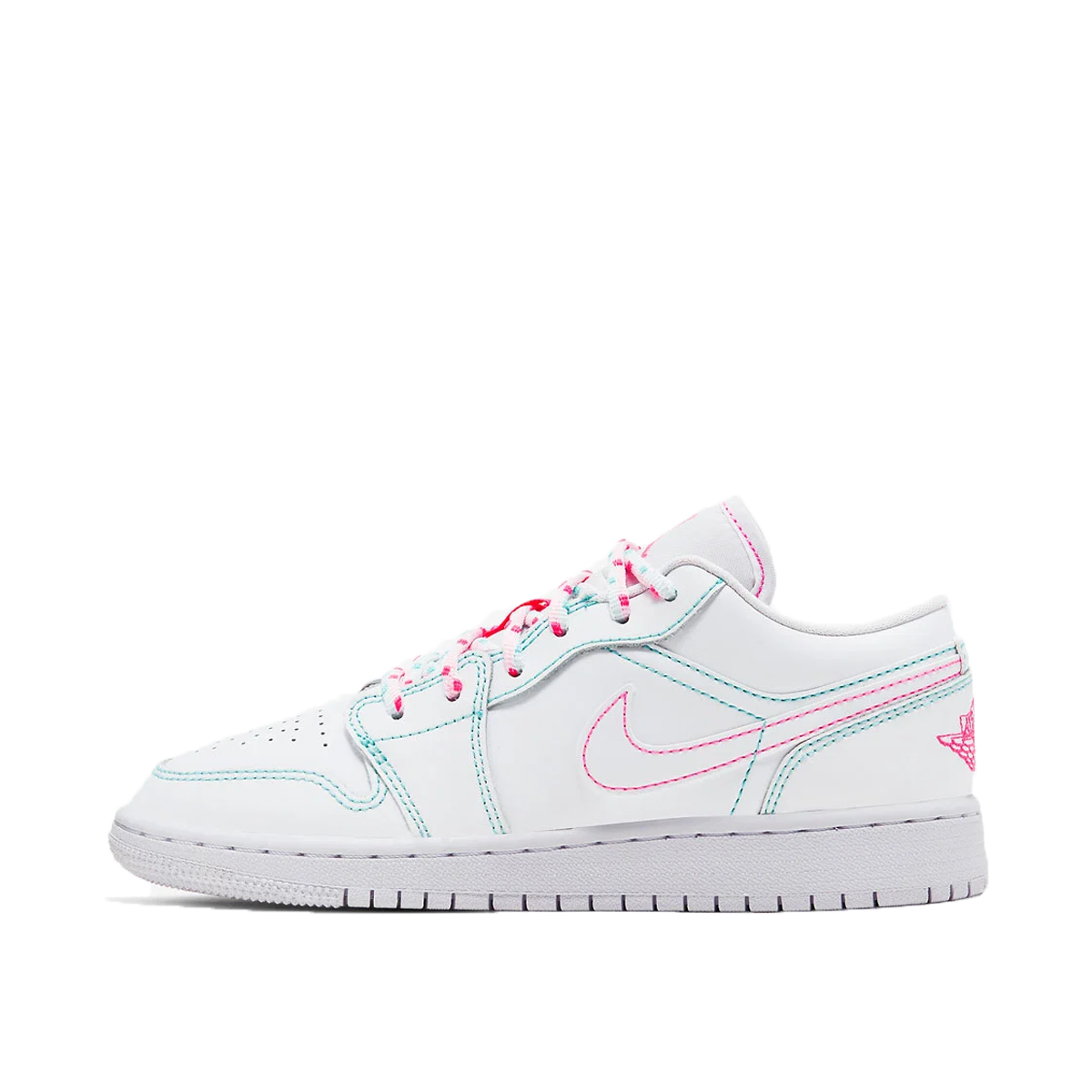 Air Jordan 1 Low White Green Pink (GS) (2020) WHITE/WHITE/AURORA GREEN/SOAR sneaker – authenticated on KLEKT
