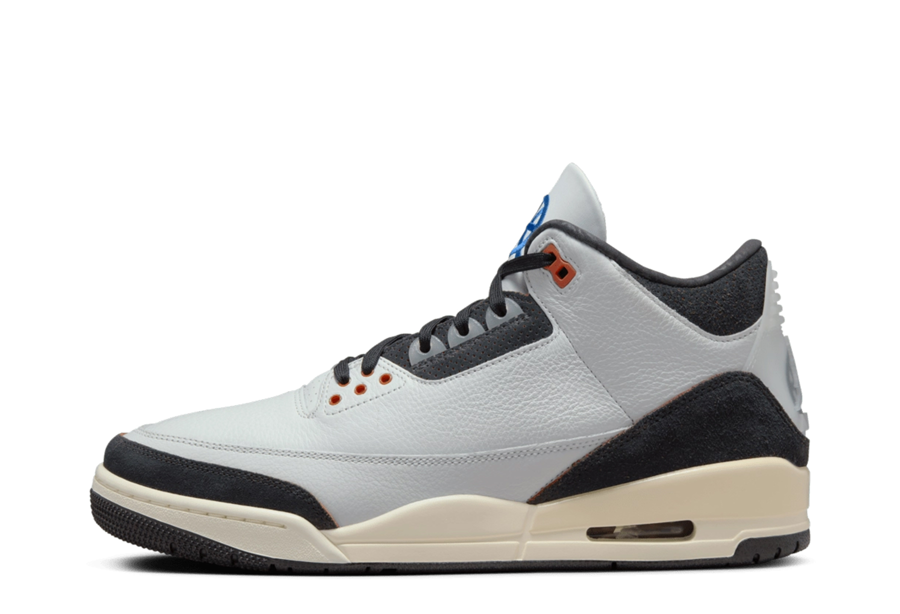 Air Jordan 3 'Quai 54' (2024) Summit White/Off-Noir/Game Royal/Burnt Sunrise sneaker – authenticated on KLEKT
