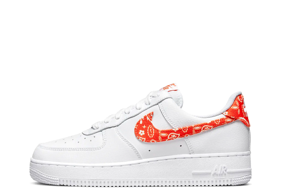 Nike Air Force 1 Low WMNS 'Orange Paisley' (2022) white/black/orange sneaker – authenticated on KLEKT