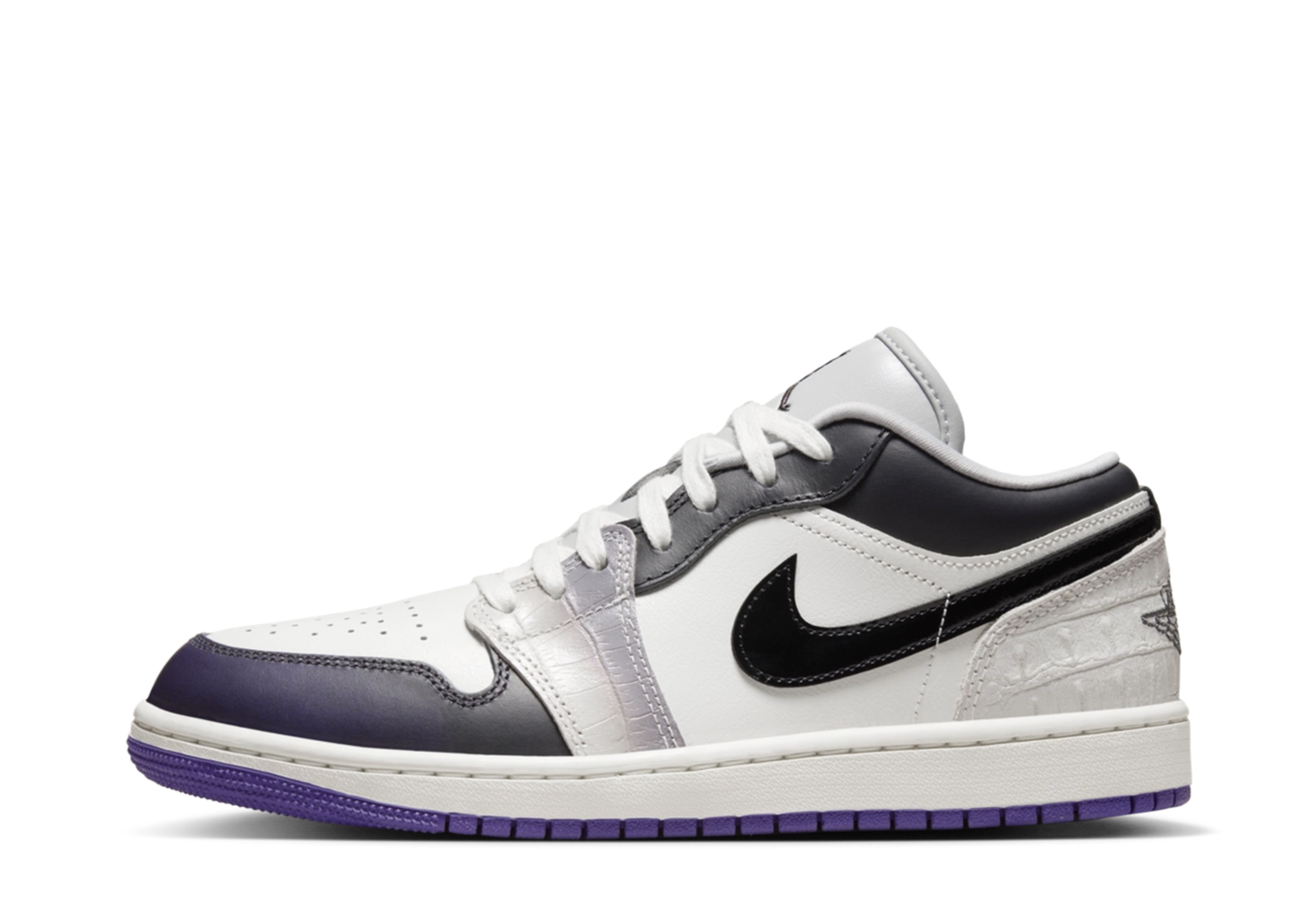 Air Jordan 1 Low SE 'Punk Rock' (2024) Black/Sail/Cement Grey/Field Purple sneaker – authenticated on KLEKT