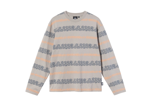 Stussy Swirl Stripe LS Crew Tan (FW21)