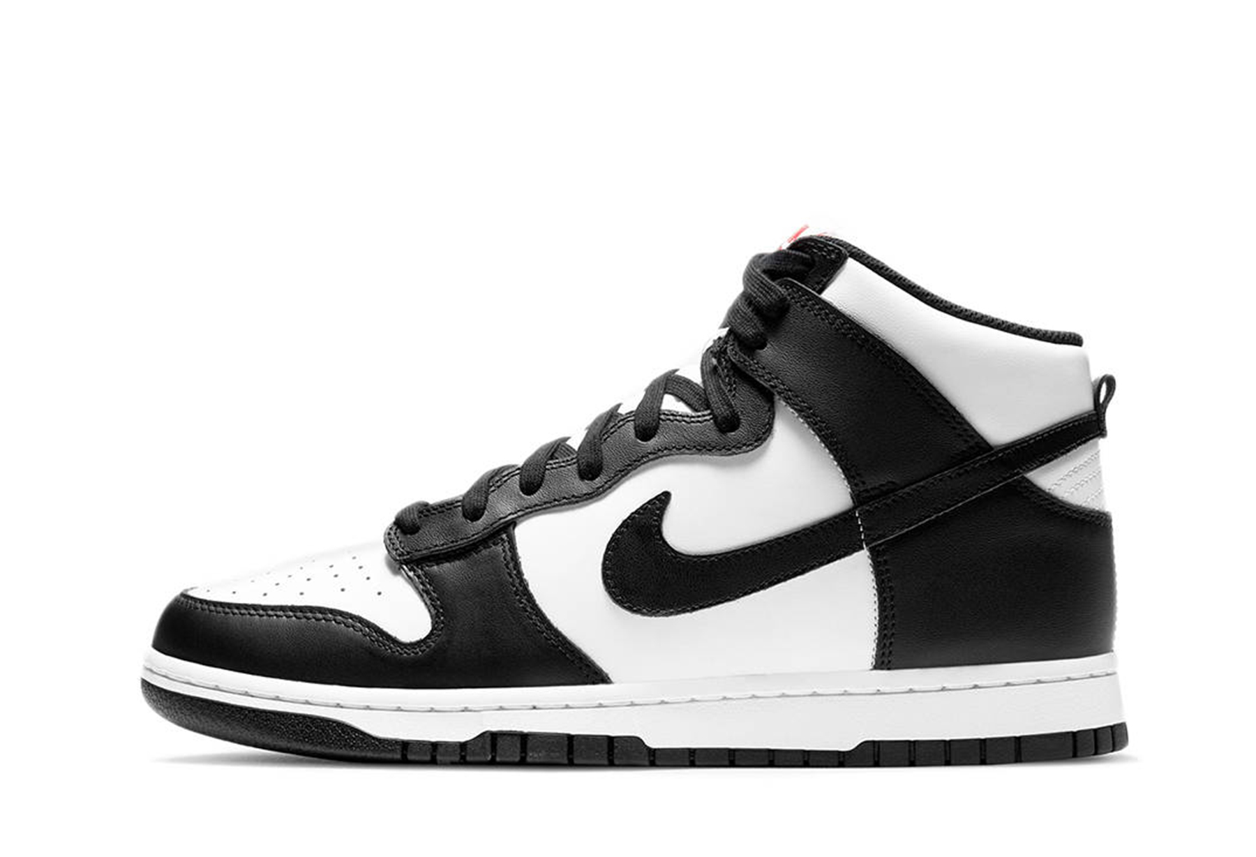 Nike Dunk High 'Panda' BLACK/WHITE/BLACK/UNIVERSITY RED sneaker – authenticated on KLEKT