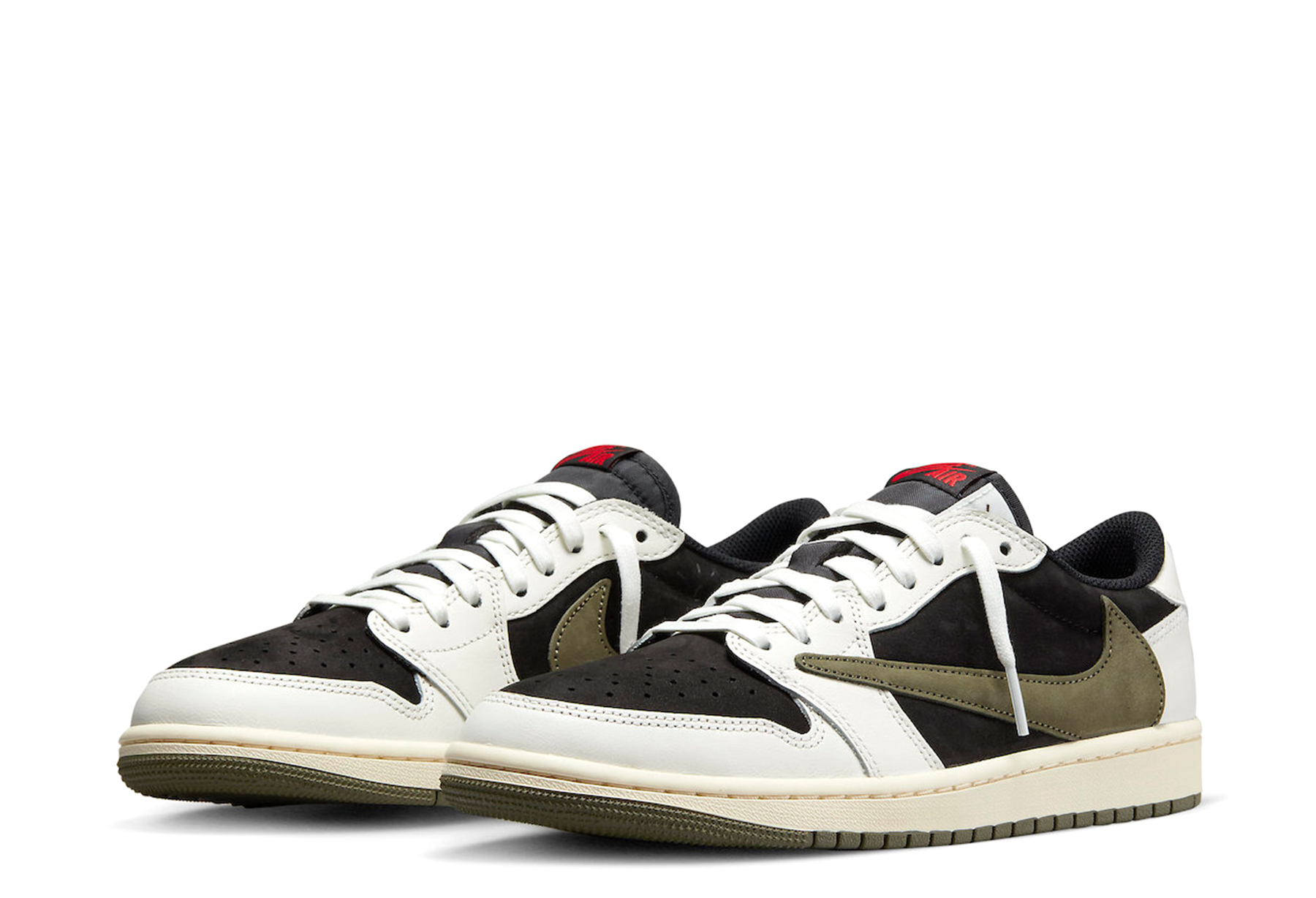 Air Jordan x Travis Scott 1 Low OG SP WMNS 'Olive' (2023) Black/Sail-Olive-White sneaker – authenticated on KLEKT