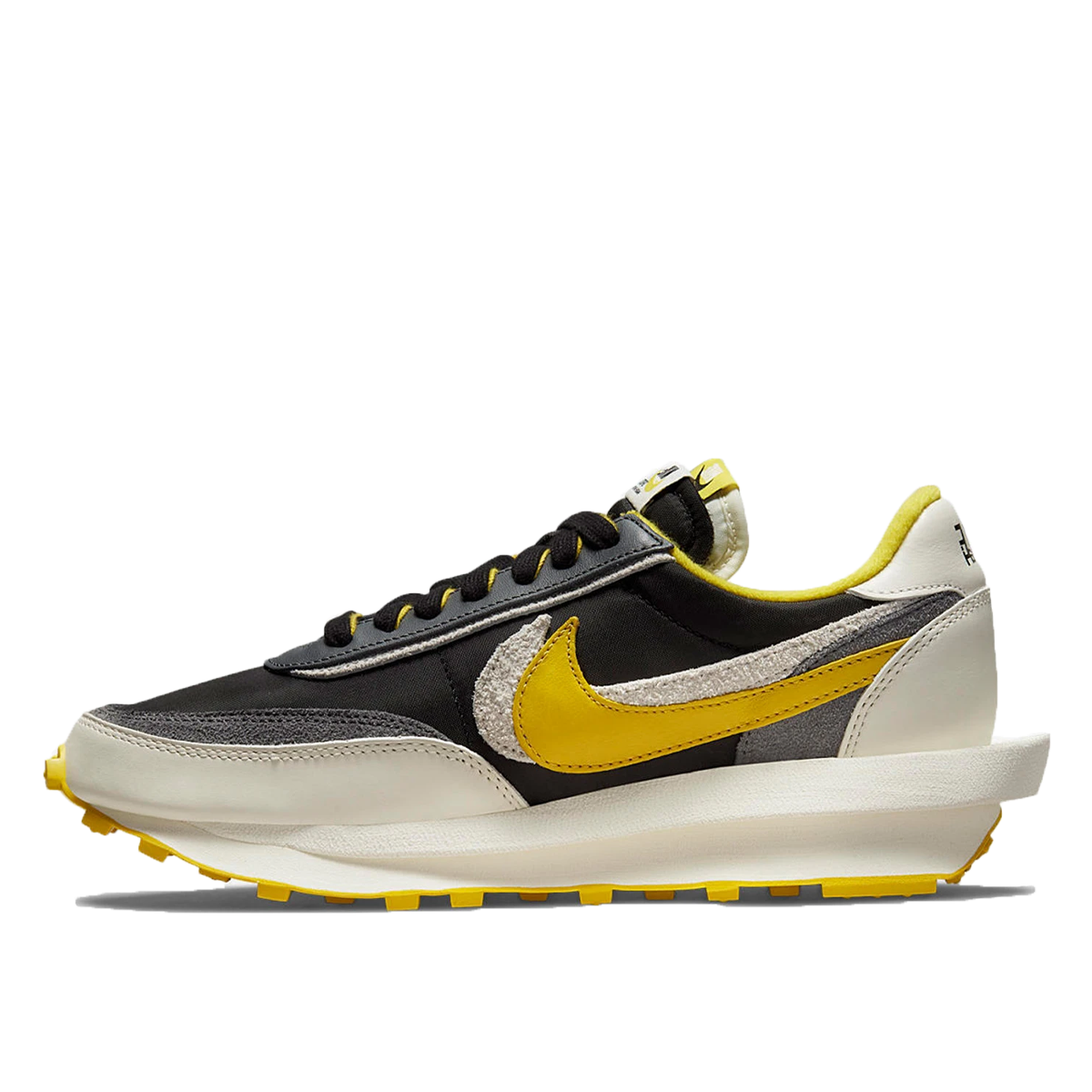 Nike x sacai x UNDERCOVER LDWaffle 'Black Bright Citron' (2021) BLACK/SAIL-DARK GREY-BRIGHT CITRON sneaker – authenticated on KLEKT