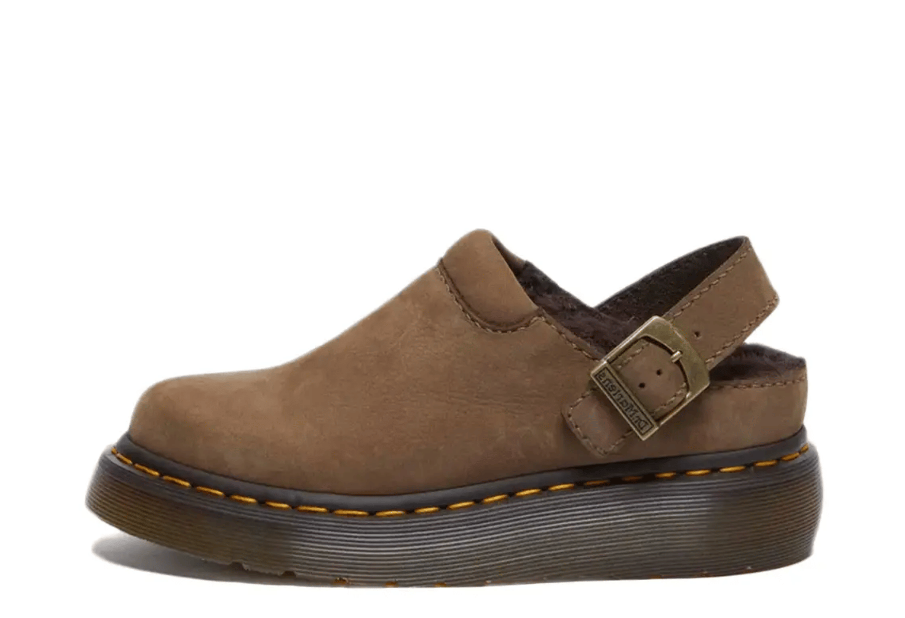 Dr. Martens Laketen Faux Fur Lined Platform Mules WMNS 'Khaki' (2024) KHAKI sneaker – authenticated on KLEKT