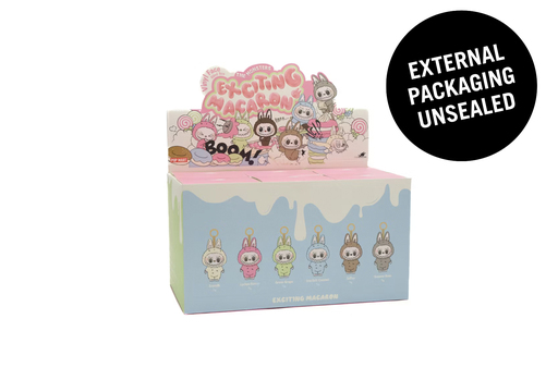 Pop Mart Labubu The Monsters 'Exciting Macaron' Vinyl Face Sealed Case (6 Blind Boxes) (2023) - External Packaging Unsealed  – authenticated on KLEKT