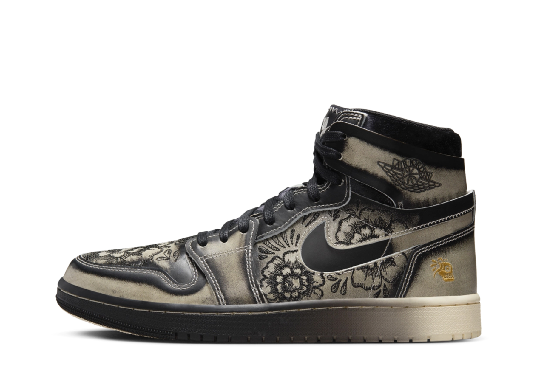 Air Jordan 1 Zoom CMFT 2 "Dia De Muertos" (2023) Black/Black/Pale Ivory sneaker – authenticated on KLEKT