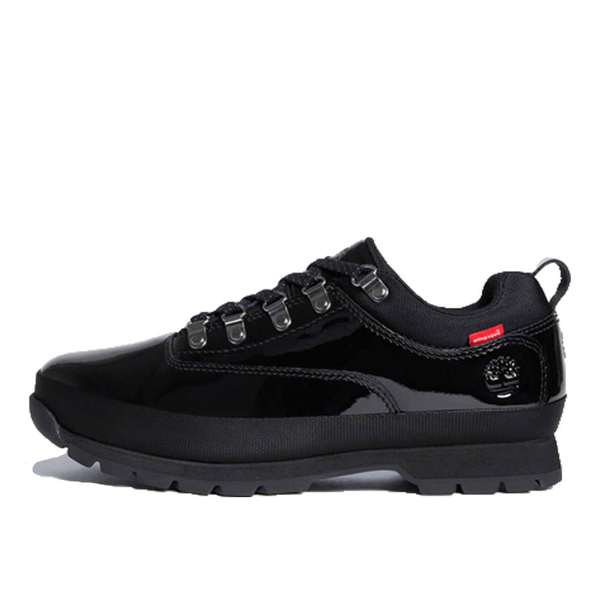 Supreme x Timberland® Patent Leather Euro Hiker Low Black (SS20) BLACK sneaker – authenticated on KLEKT