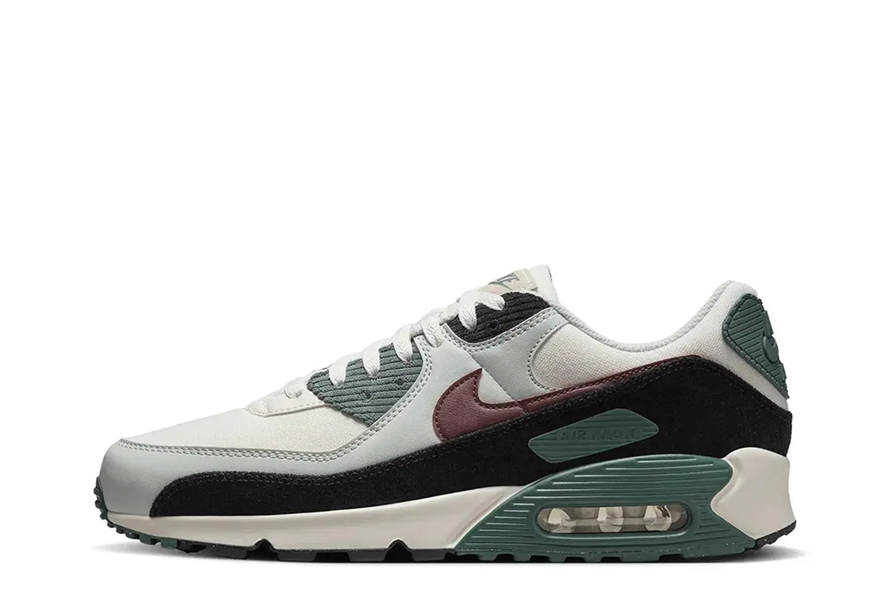 Nike Air Max 90 'Burgundy Crush Vintage Green' (2024) WHITE/GREEN/RED sneaker – authenticated on KLEKT