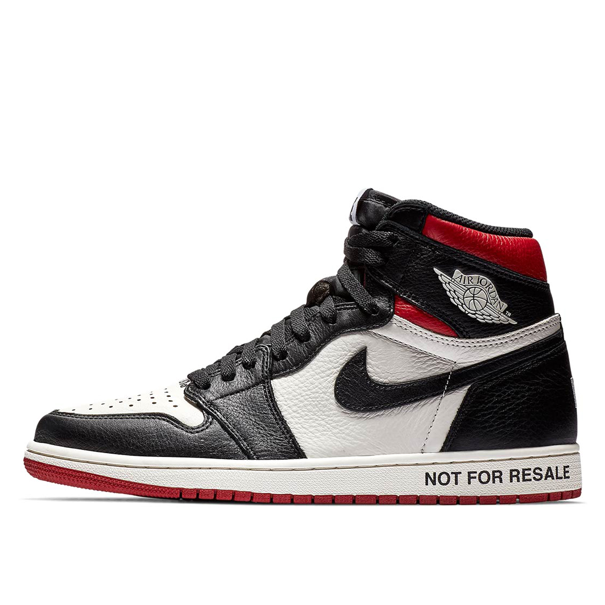 Air Jordan 1 Retro High 'Not For Resale' Black Varsity Red (2018) sneaker – authenticated on KLEKT